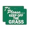 Signmission Please.Keep Off The Grass Trespassing Property OSHA Sign, Vinyl Decal, 14in W x 10in L, 2PK OS-2PACK-CL-D-1014-L-20002 - alternate 1